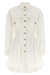 the versace chemisier dress redefines the classic silhouette through precise sar