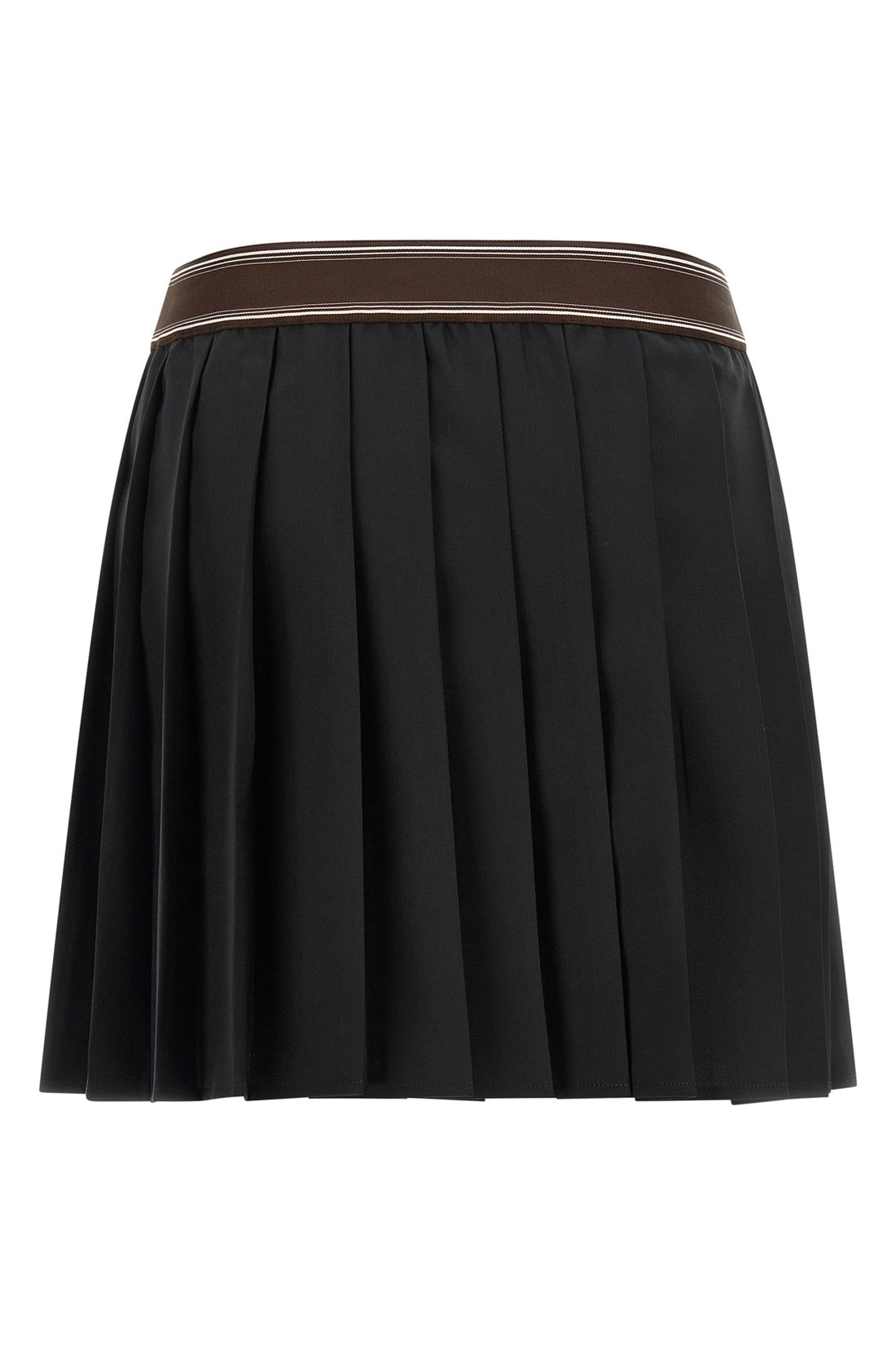 VERSACE 38 the versace pleated mini skirt exemplifies sartorial precision through its struc