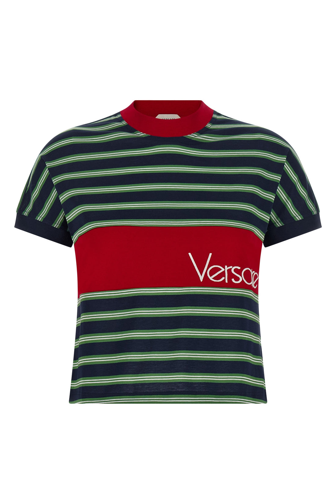 VERSACE 38 light striped cotton t-shirt