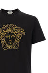 the versace compact cotton jersey t-shirt defines the silhouette through impecca