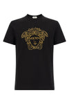 the versace compact cotton jersey t-shirt defines the silhouette through impecca