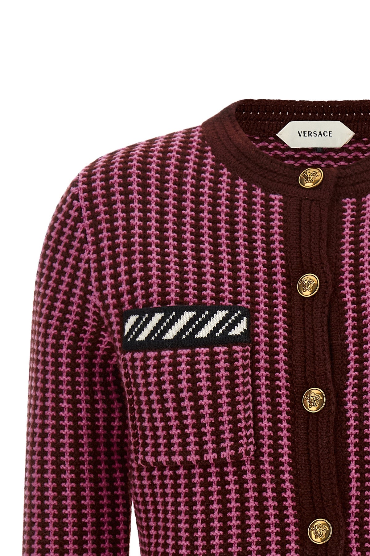 versaces wool knit cardigan defines a new sartorial aesthetic through meticulou
