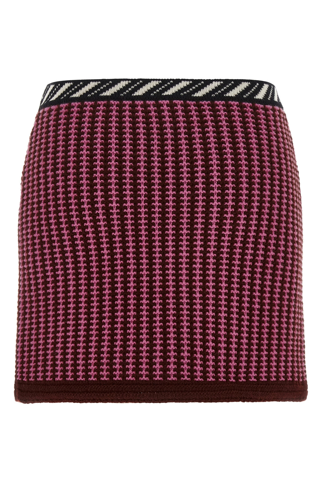 VERSACE 40 versaces crochet mini skirt defines a contemporary approach to knitwear