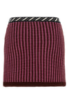 versaces crochet mini skirt defines a contemporary approach to knitwear