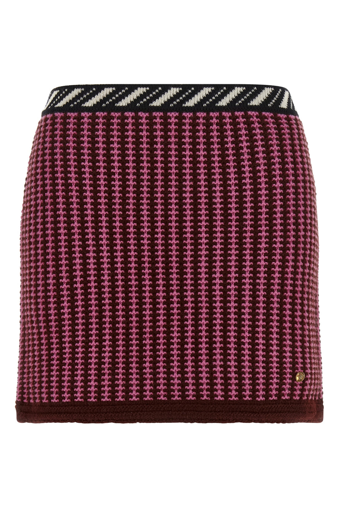 VERSACE 40 versaces crochet mini skirt defines a contemporary approach to knitwear