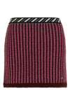 versaces crochet mini skirt defines a contemporary approach to knitwear