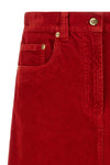 the versace pure cotton corduroy miniskirt redefines casual dress codes through