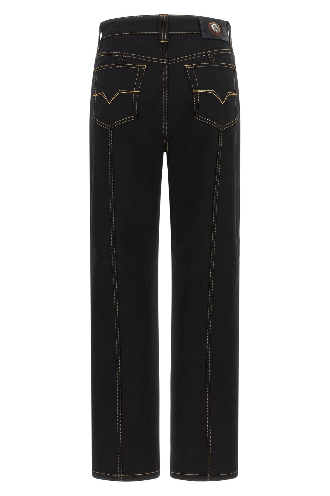 VERSACE 24 versace high-waisted jeans redefine casual aesthetics through rigorous tailored