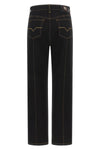 versace high-waisted jeans redefine casual aesthetics through rigorous tailored