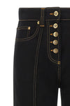 versace high-waisted jeans redefine casual aesthetics through rigorous tailored
