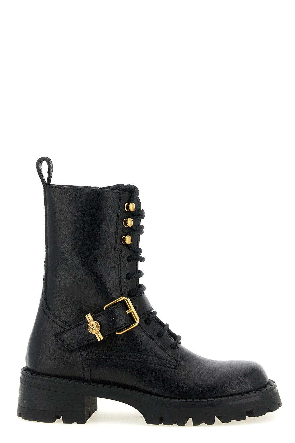 versace structured lace-up ankle boots redefine urban aesthetics through world-c