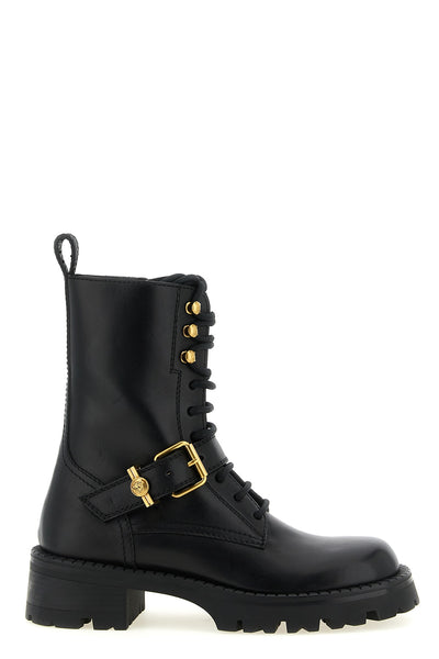 versace structured lace-up ankle boots redefine urban aesthetics through world-c