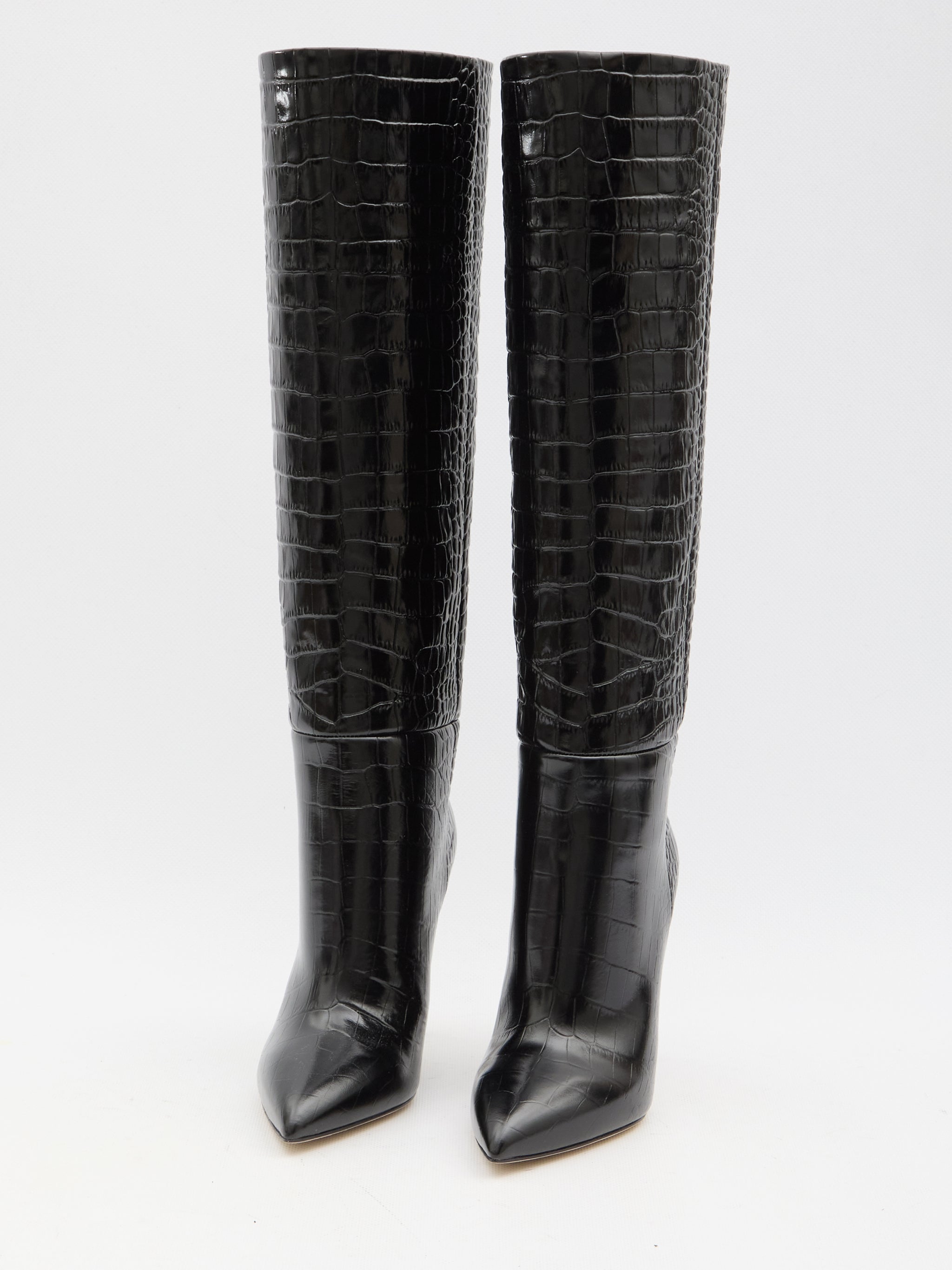 charcoal stiletto boots 105