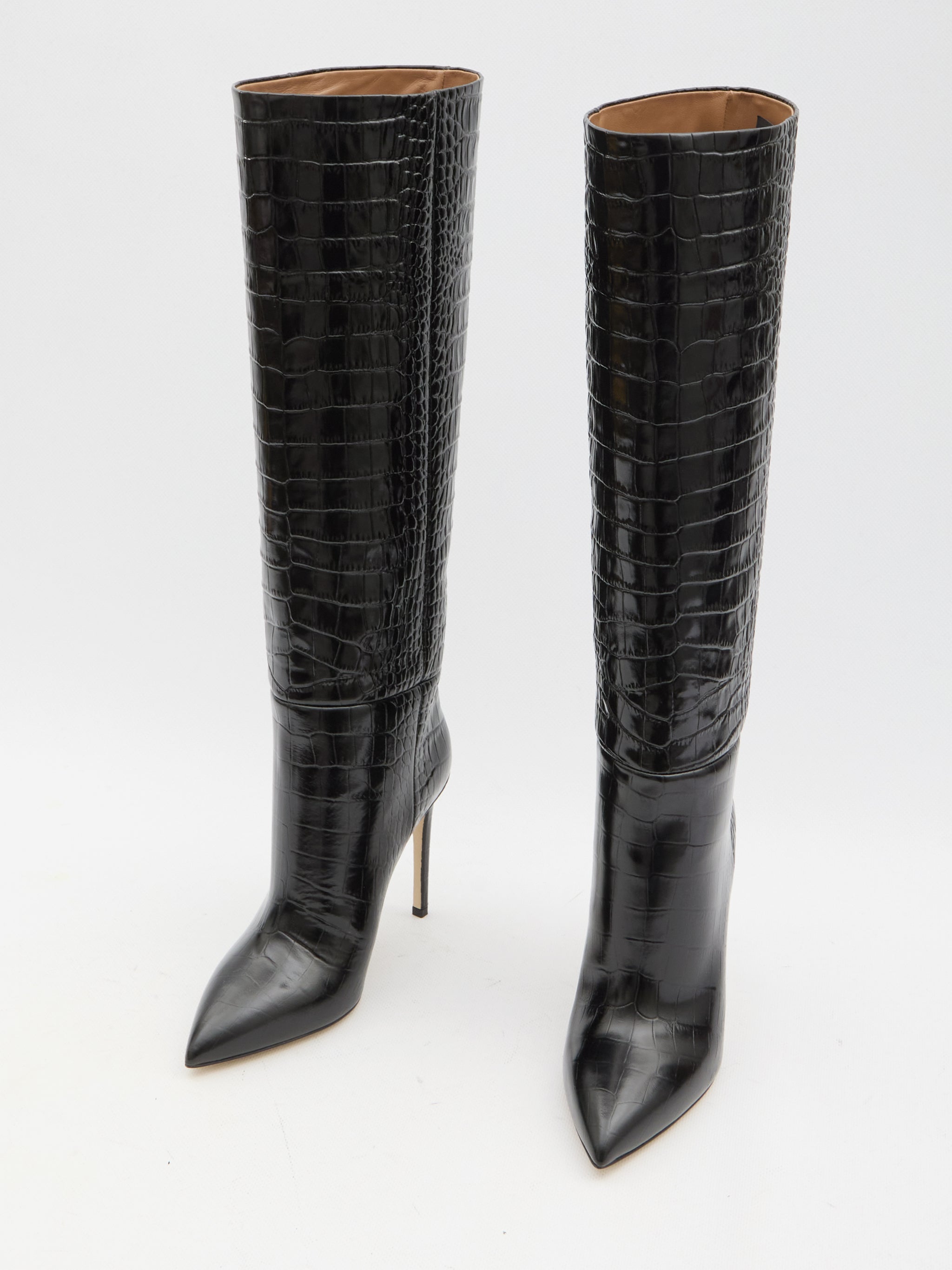 charcoal stiletto boots 105
