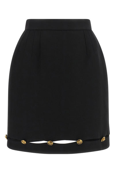 the mini skirt versace redefines sartorial geometry through a rigorous construct