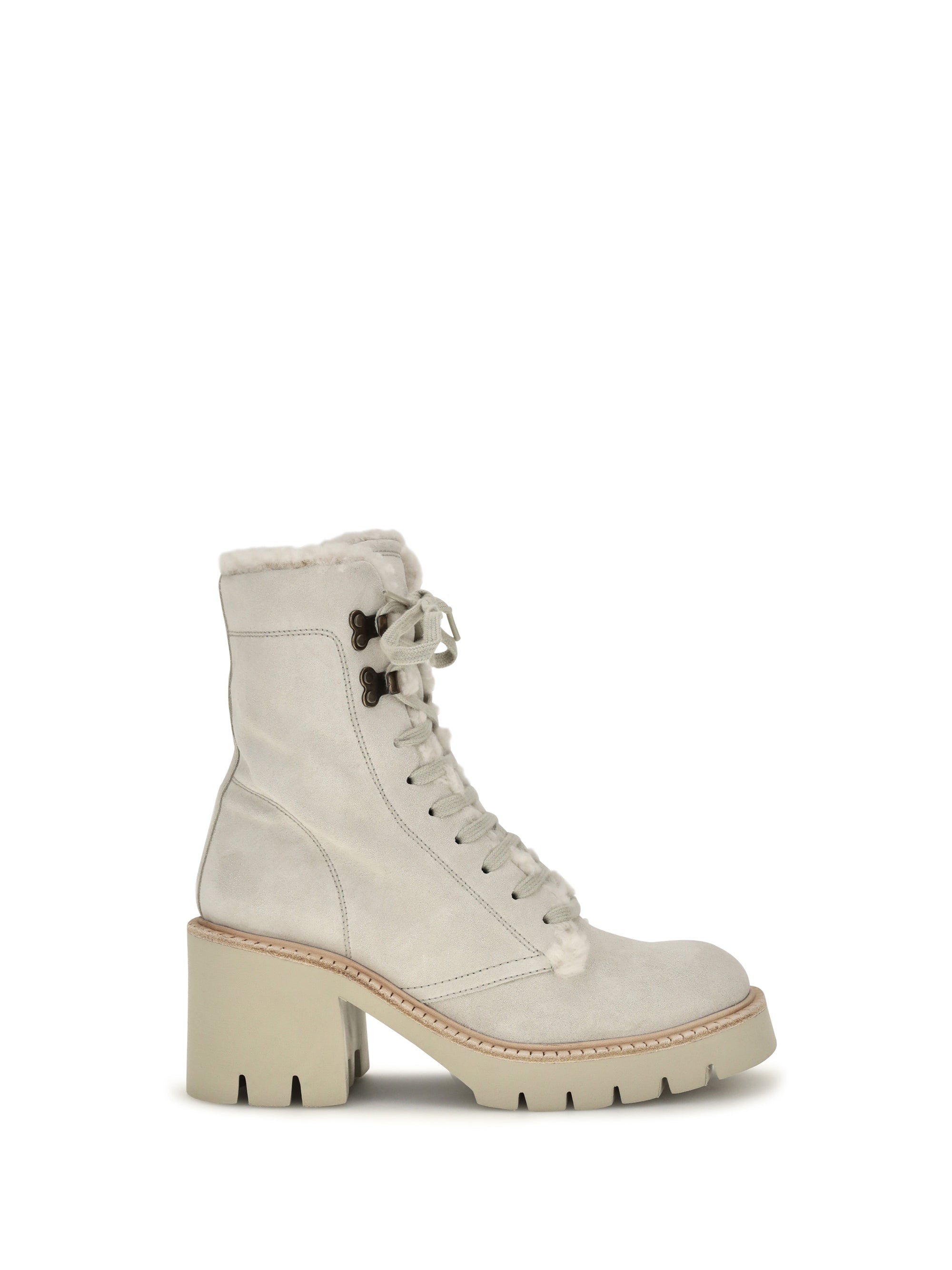 zineta suede lace-up ankle boots