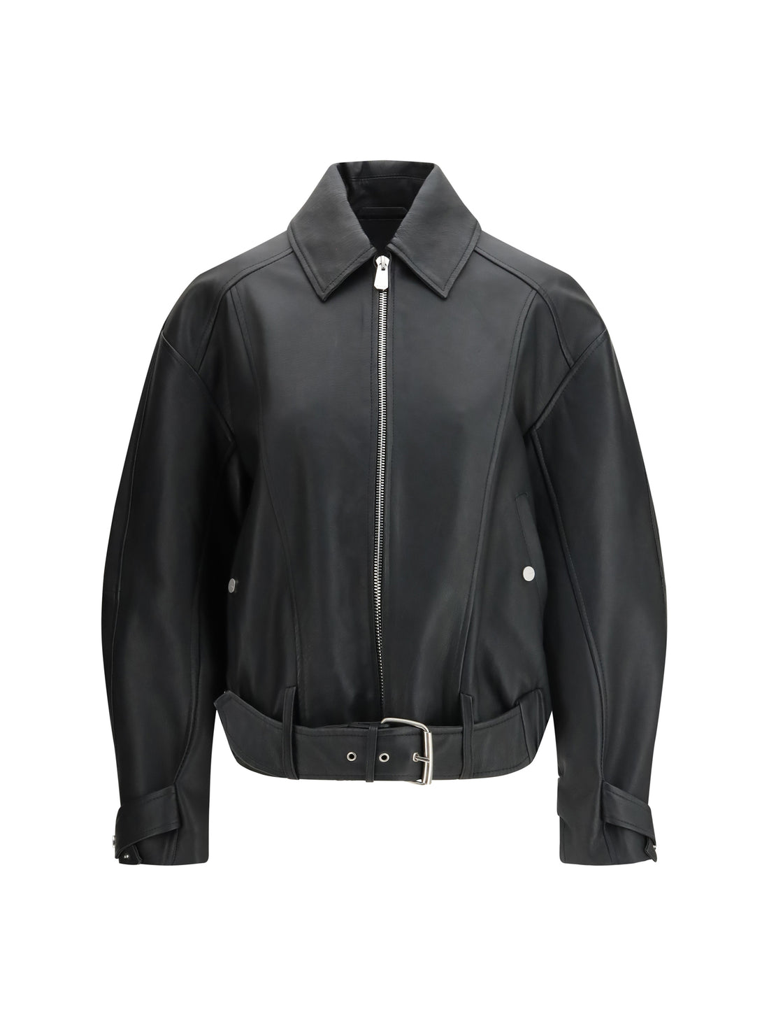 PINKO 38 embroidered leather jacket 