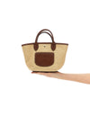 xs le pliage straw-effect canvas handbag