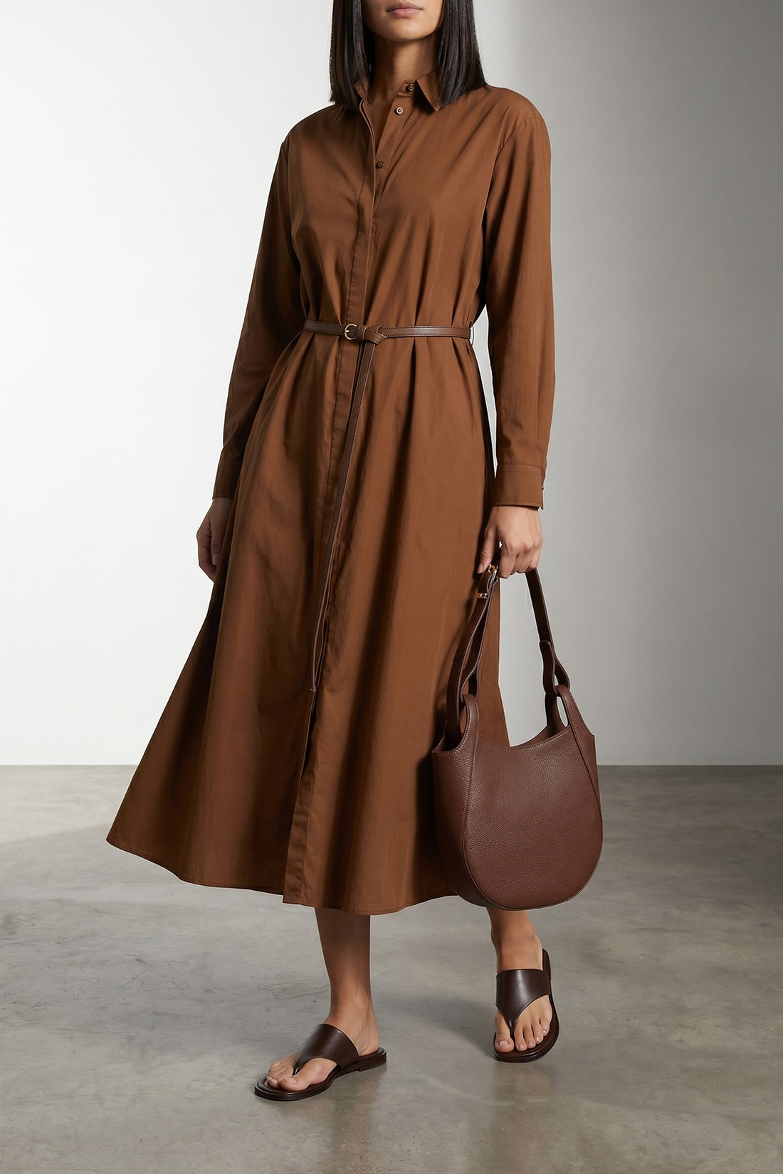 LONGCHAMP OS s le foulonné fine-grained cowhide leather crossbody bag