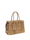 babe city tote suede handbag