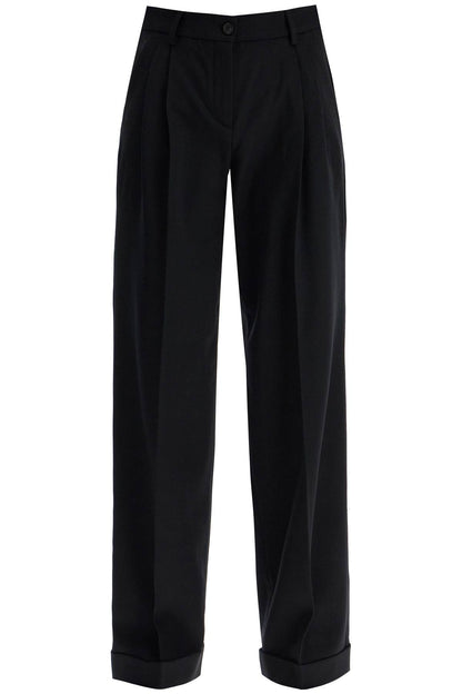 twill wide-leg trousers in pal