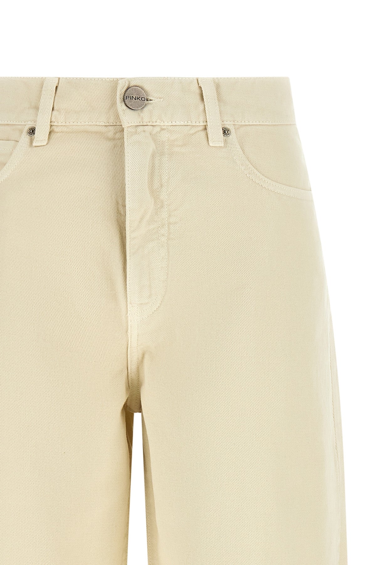 the jeans pinko redefine casual tailoring through a wide-leg silhouette