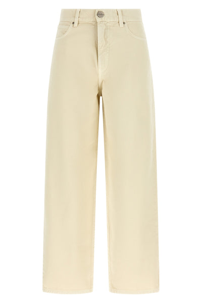 the jeans pinko redefine casual tailoring through a wide-leg silhouette