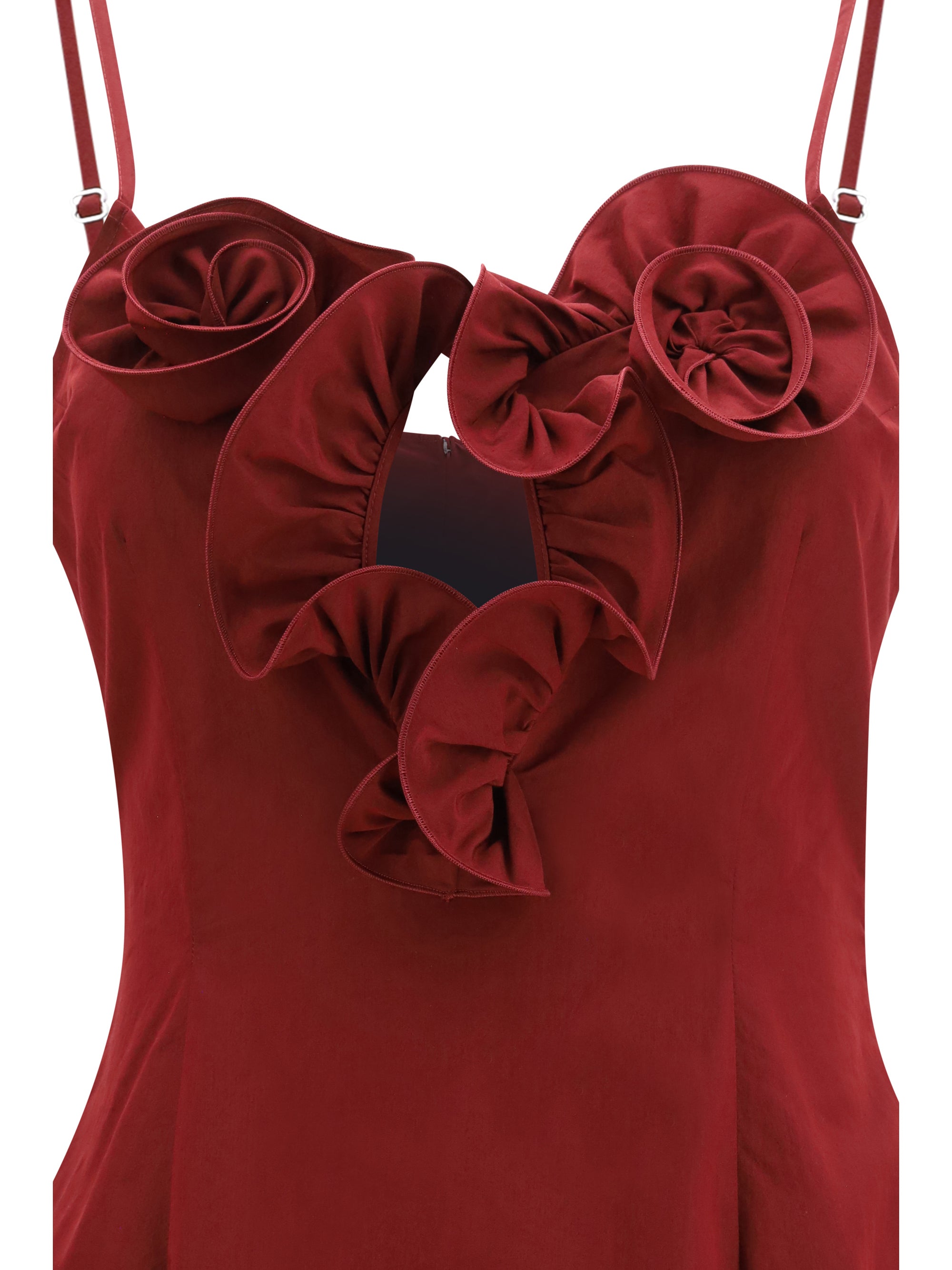 flower detail midi dress