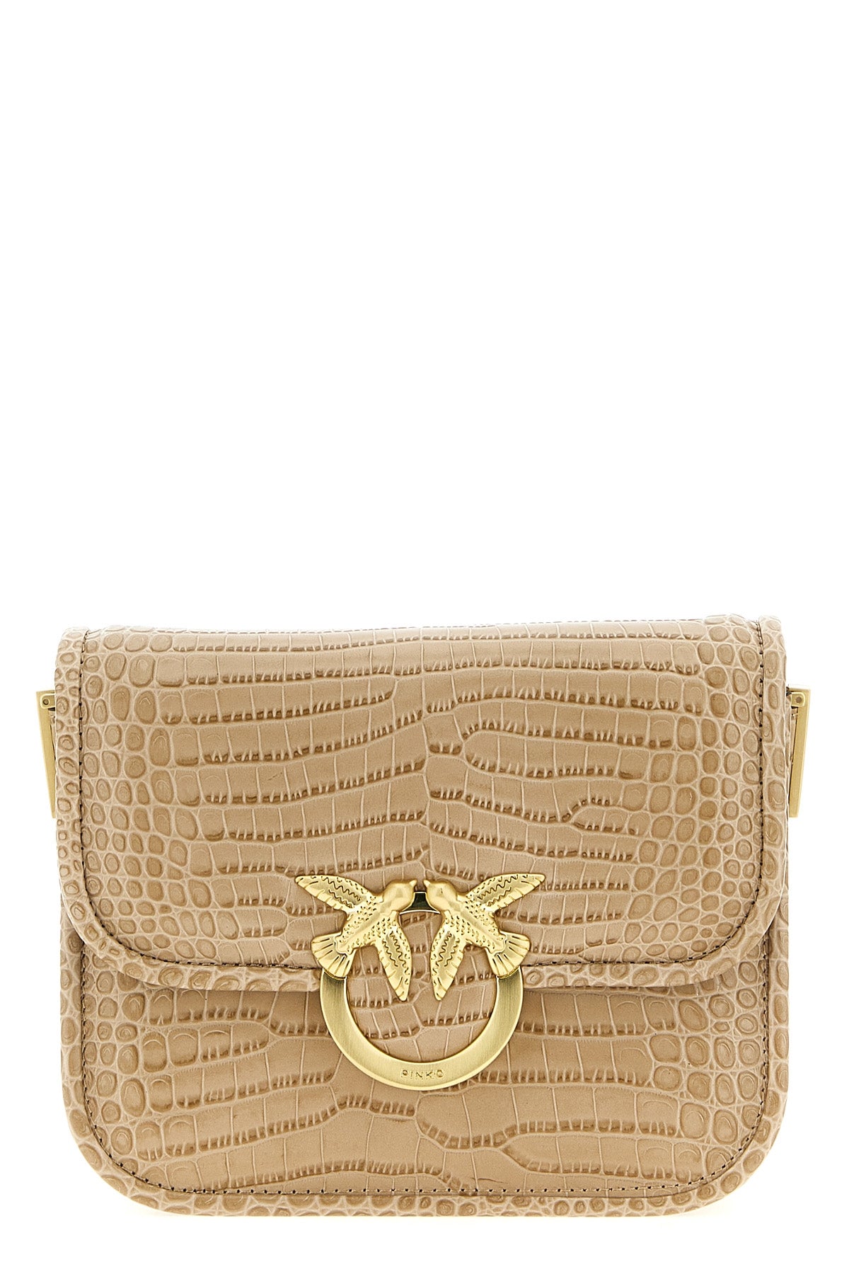 love bag box mini shoulder bag in crocodile print leather