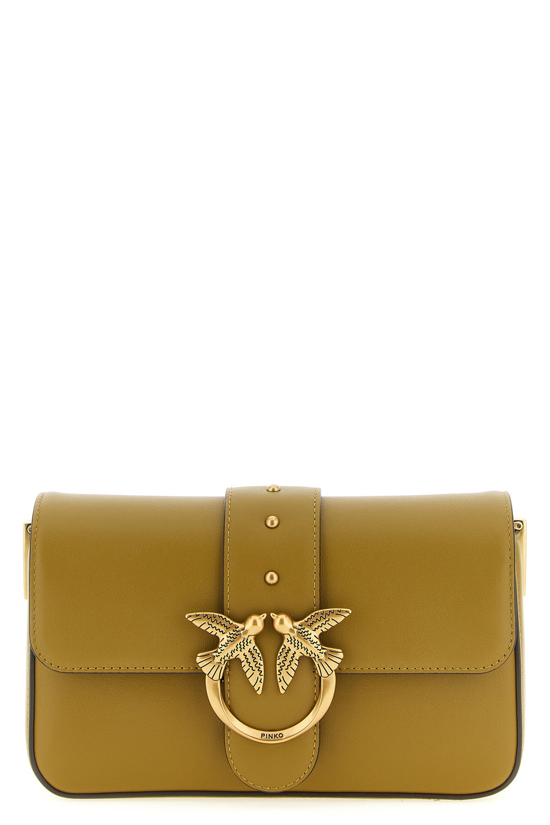PINKO OS mini love slouchy leather shoulder bag