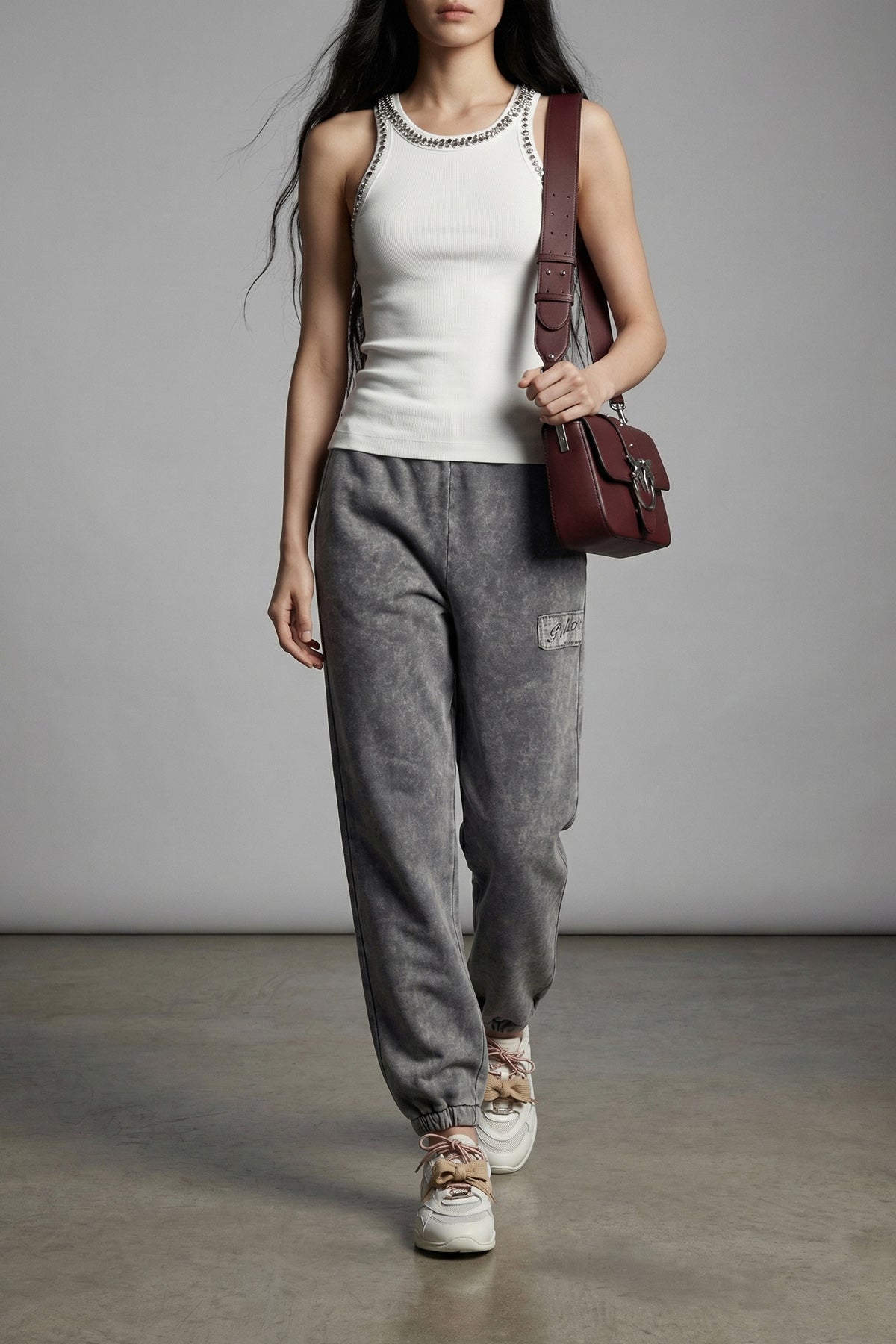 mini love slouchy leather shoulder bag
