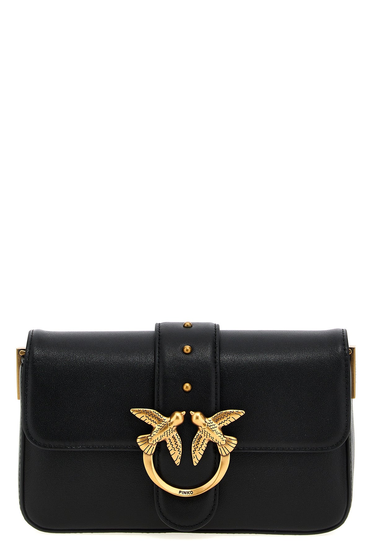 mini love slouchy shoulder bag in leather
