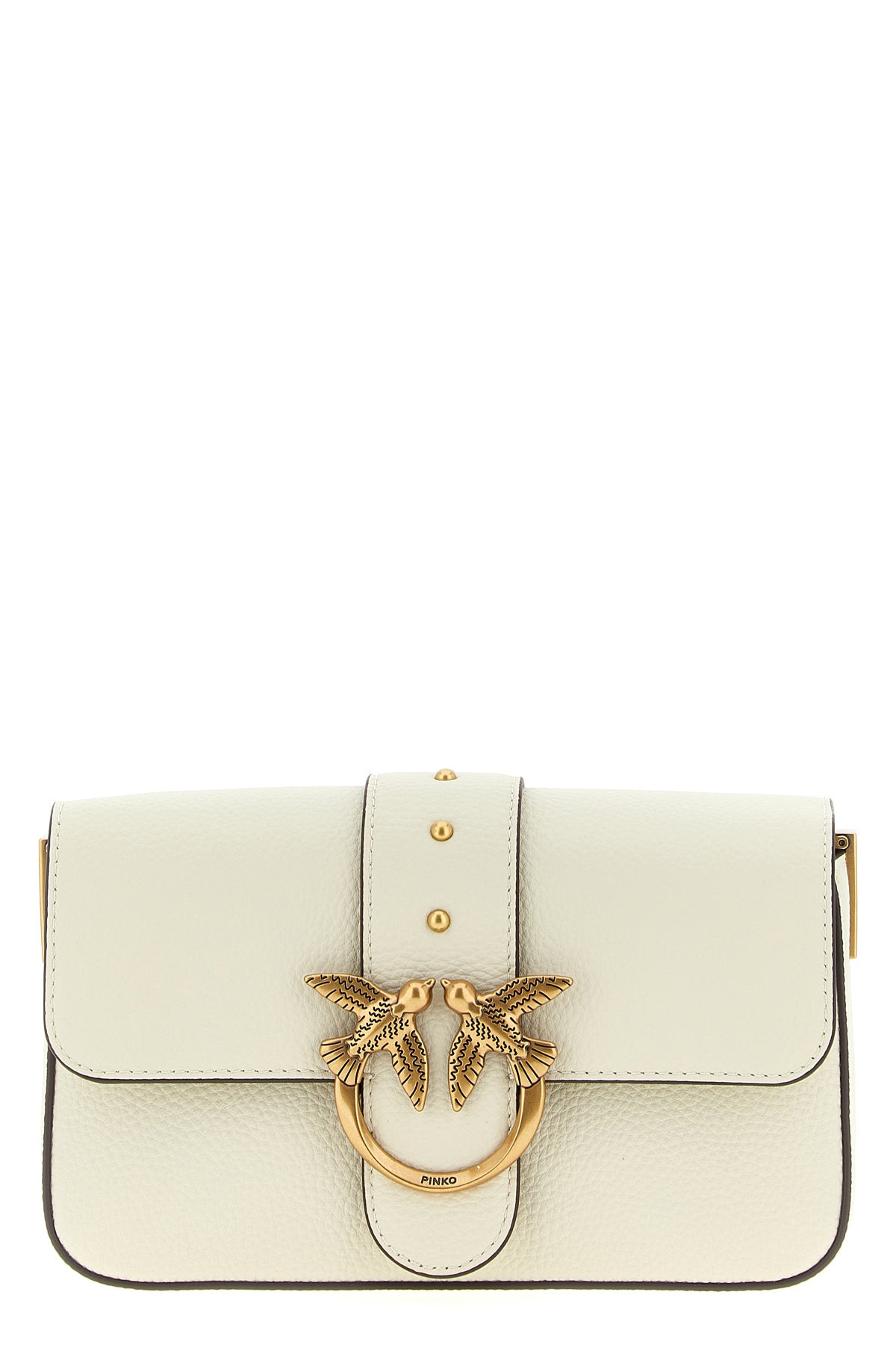love one mini grainy leather crossbody bag