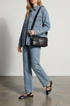 love slouchy classic shoulder bag in silky hand-leather