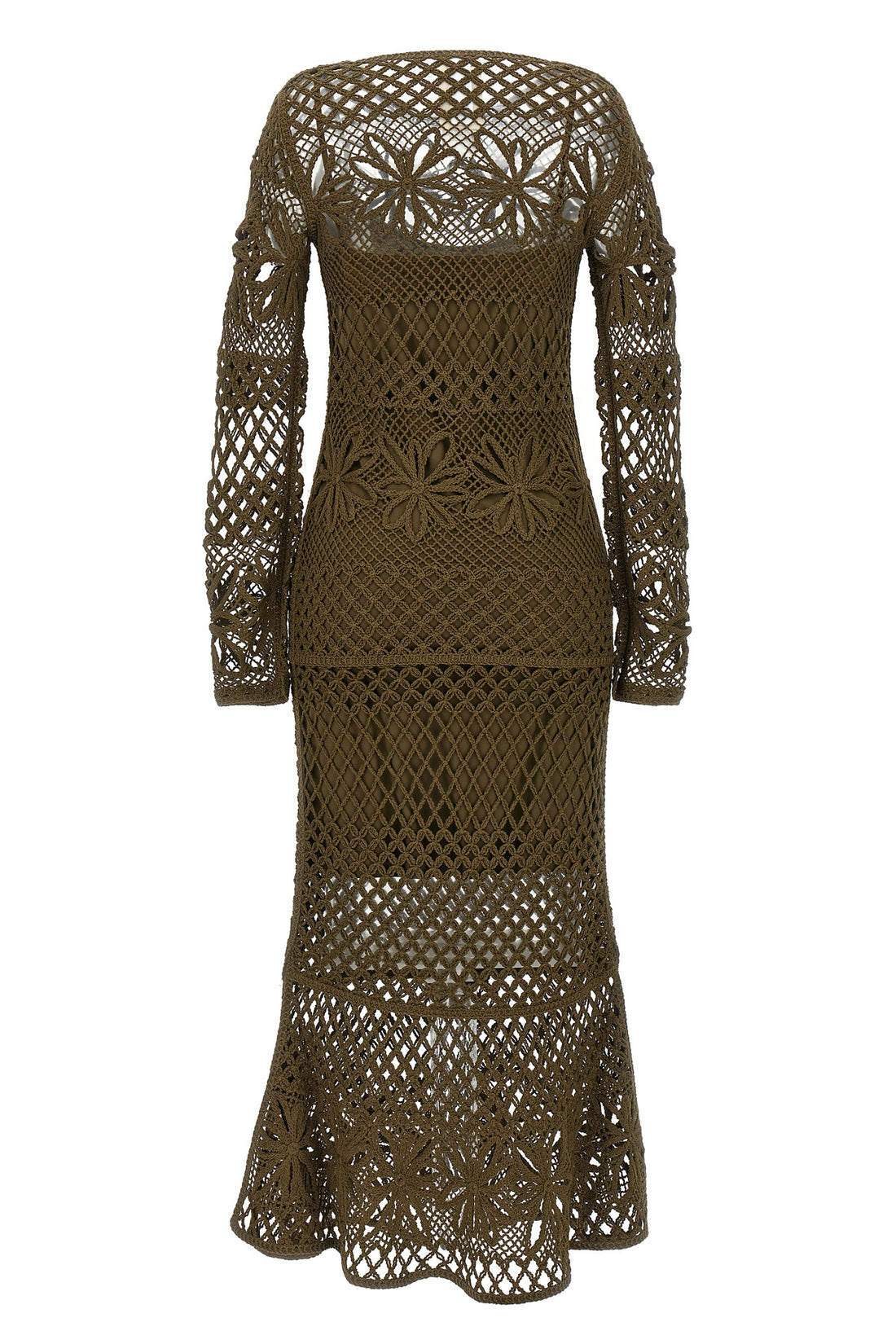 PINKO XS fantasy net knitted dress in viscose blend