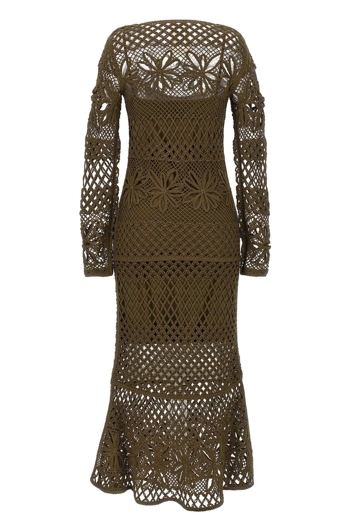 fantasy net knitted dress in viscose blend