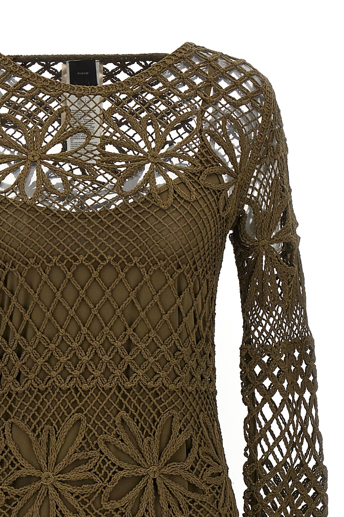 fantasy net knitted dress in viscose blend