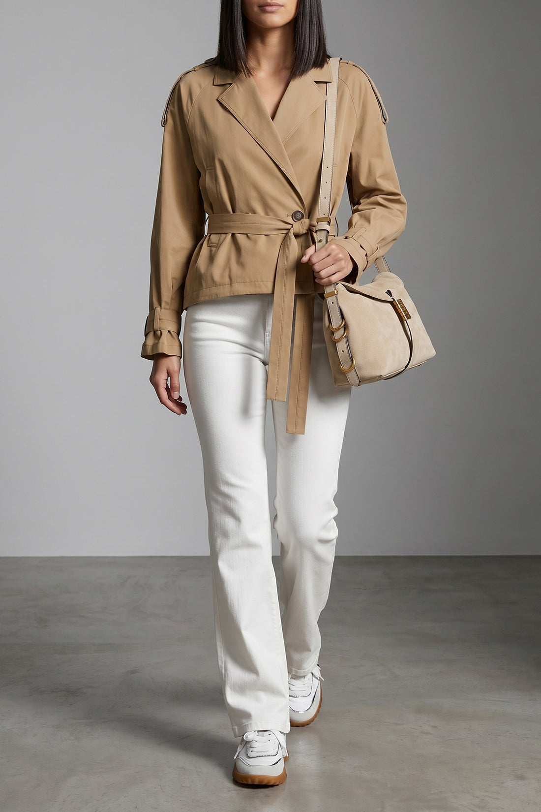 PINKO OS saddle horizontal suede shoulder bag