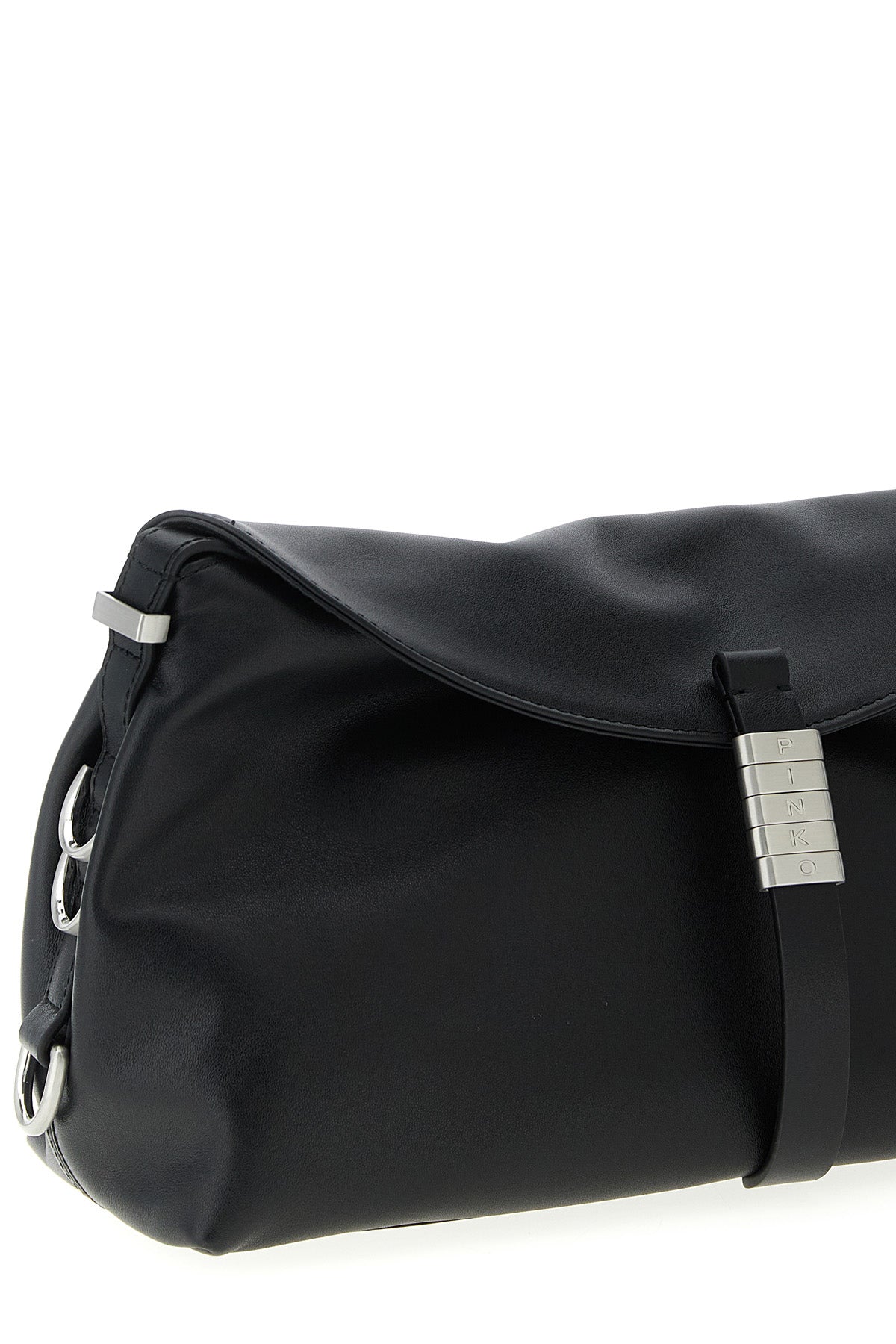 saddle baguette leather shoulder bag