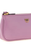 half moon baguette mini shoulder strap in silk hand-held leather