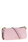 half moon silk leather mini crossbody bag