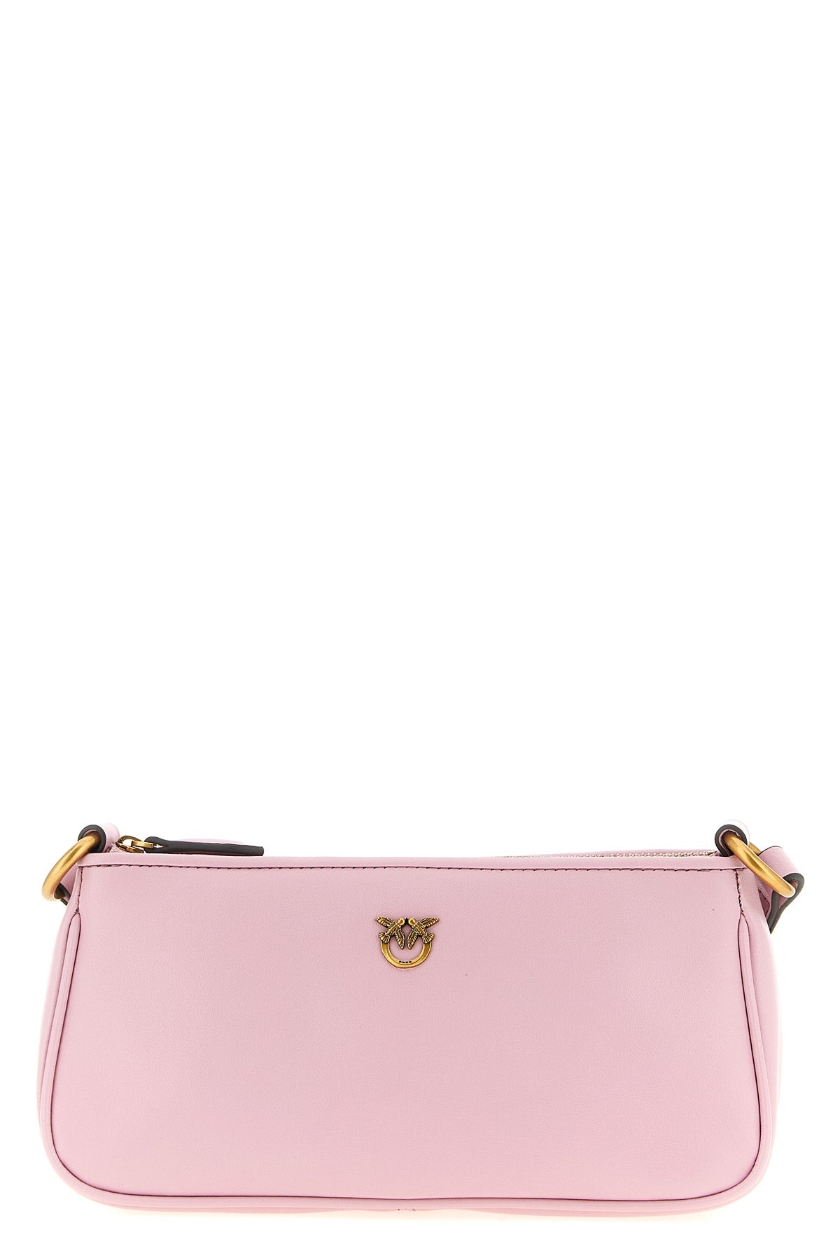 half moon silk leather mini crossbody bag