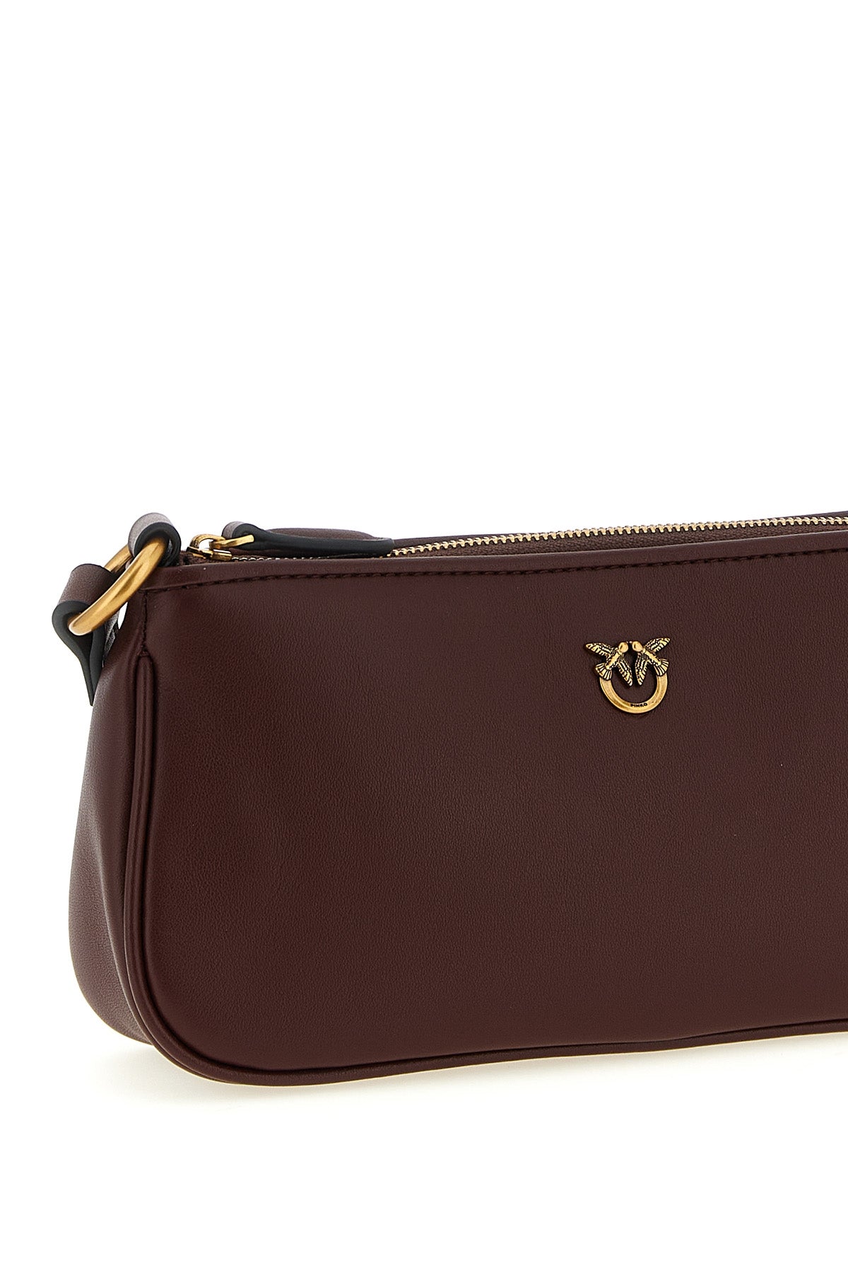 half moon silk leather mini crossbody bag