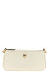 half moon mini shoulder strap in silk hand-held leather