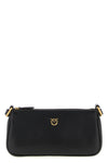 half moon baguette mini shoulder strap in silk hand-held leather