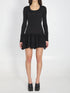 ALAIA 36 wool crinoline mini dress