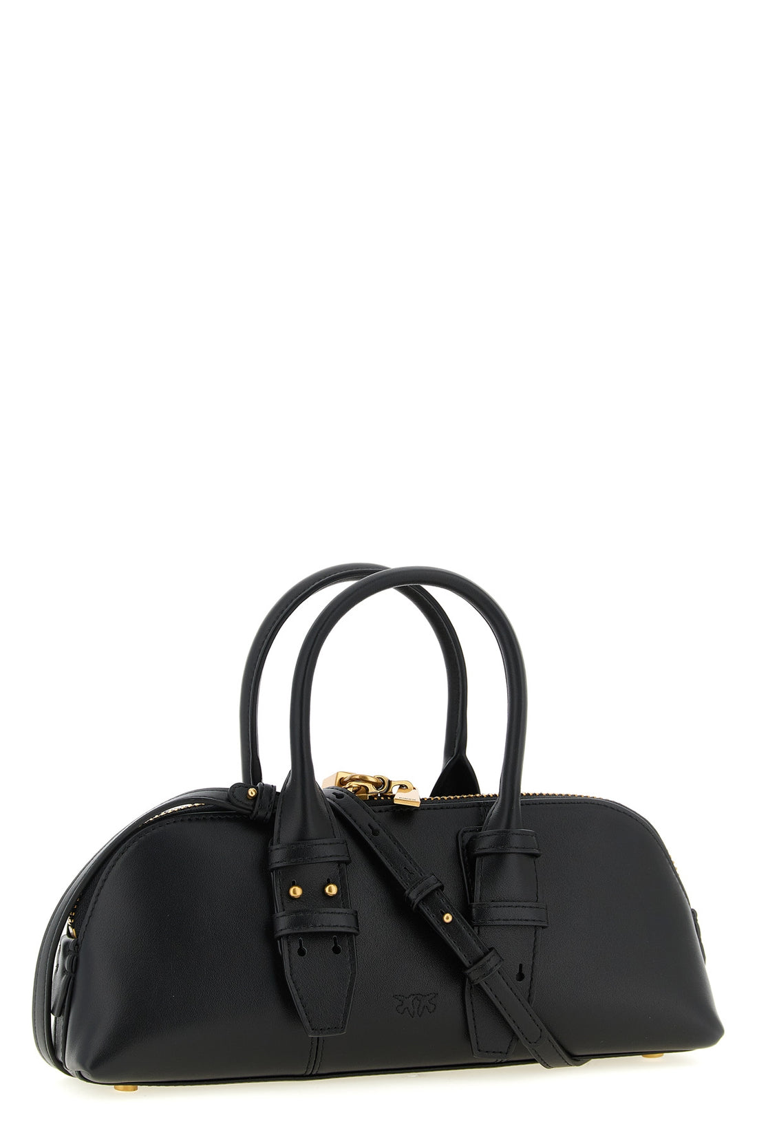 PINKO OS small escape baguette bowling handbag in leather