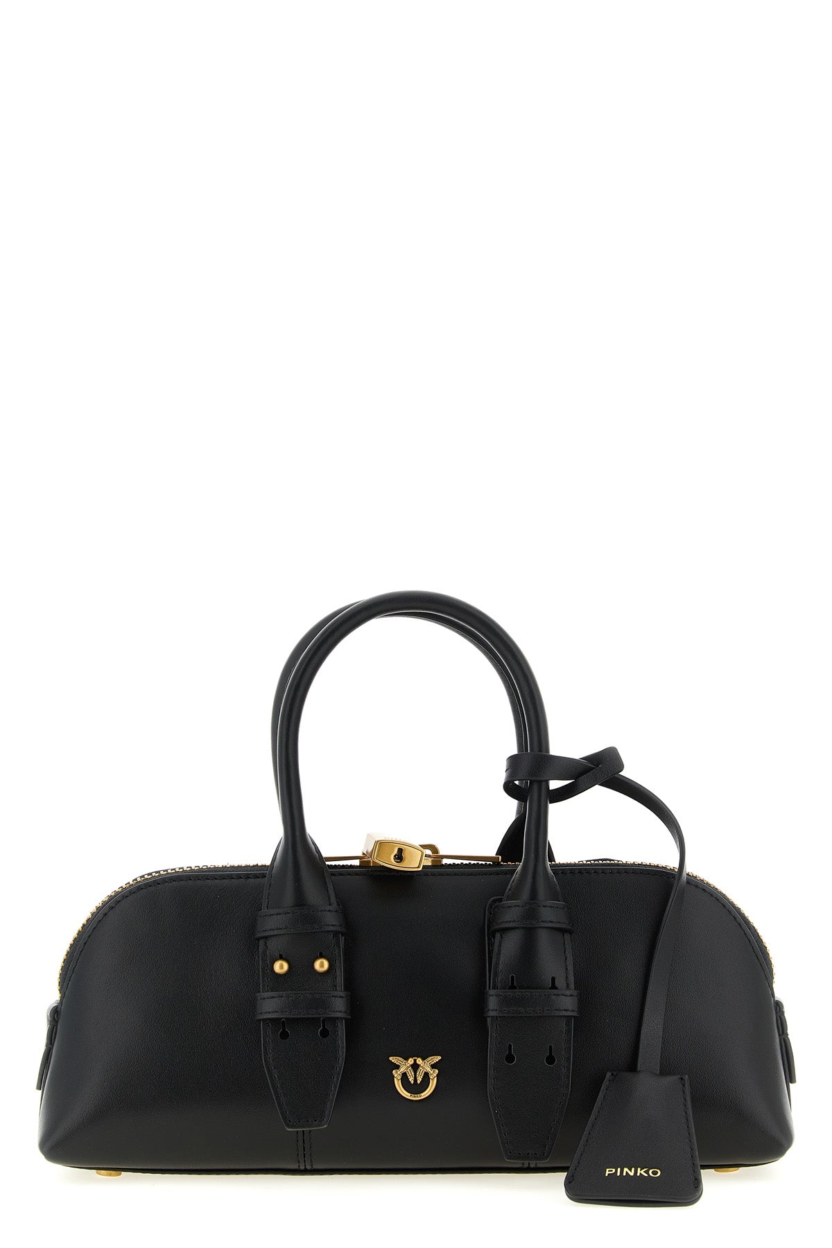 small escape baguette bowling handbag in leather