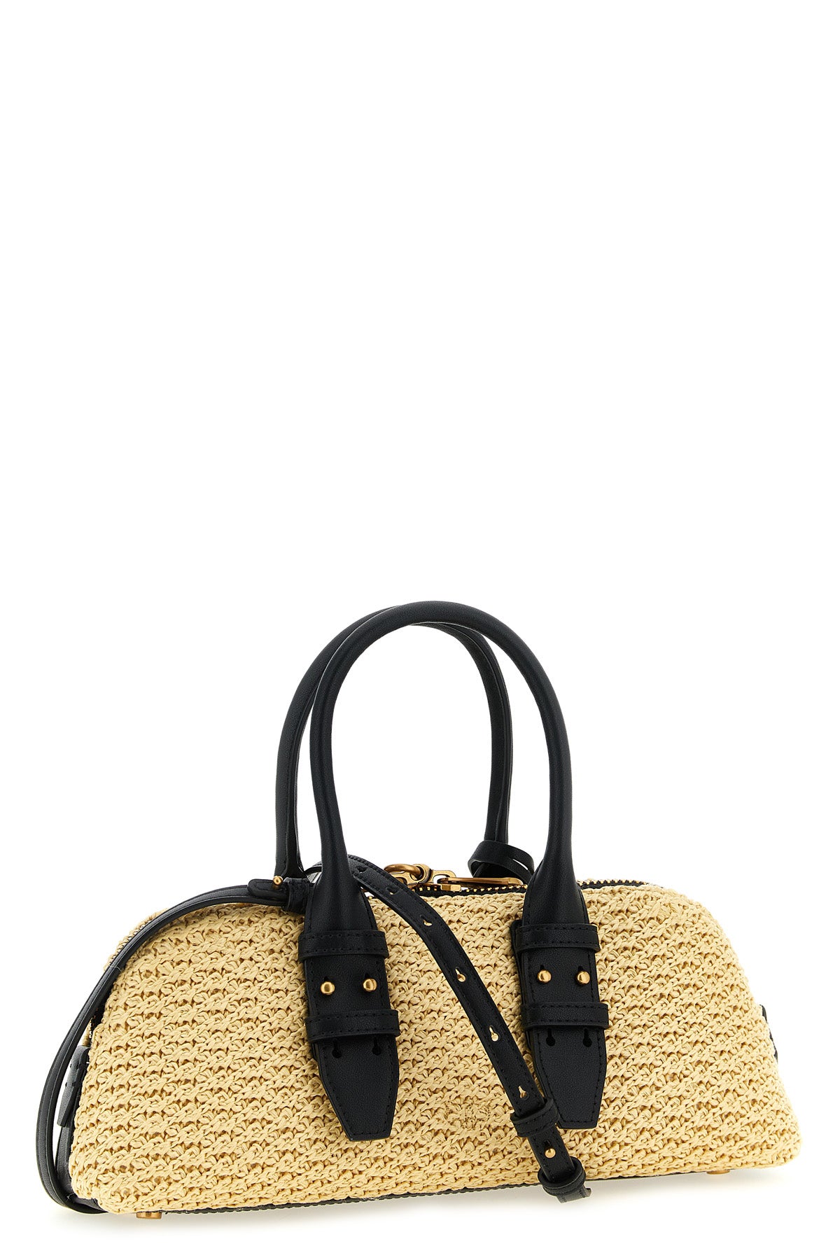 small escape horizontal woven raffia handbag