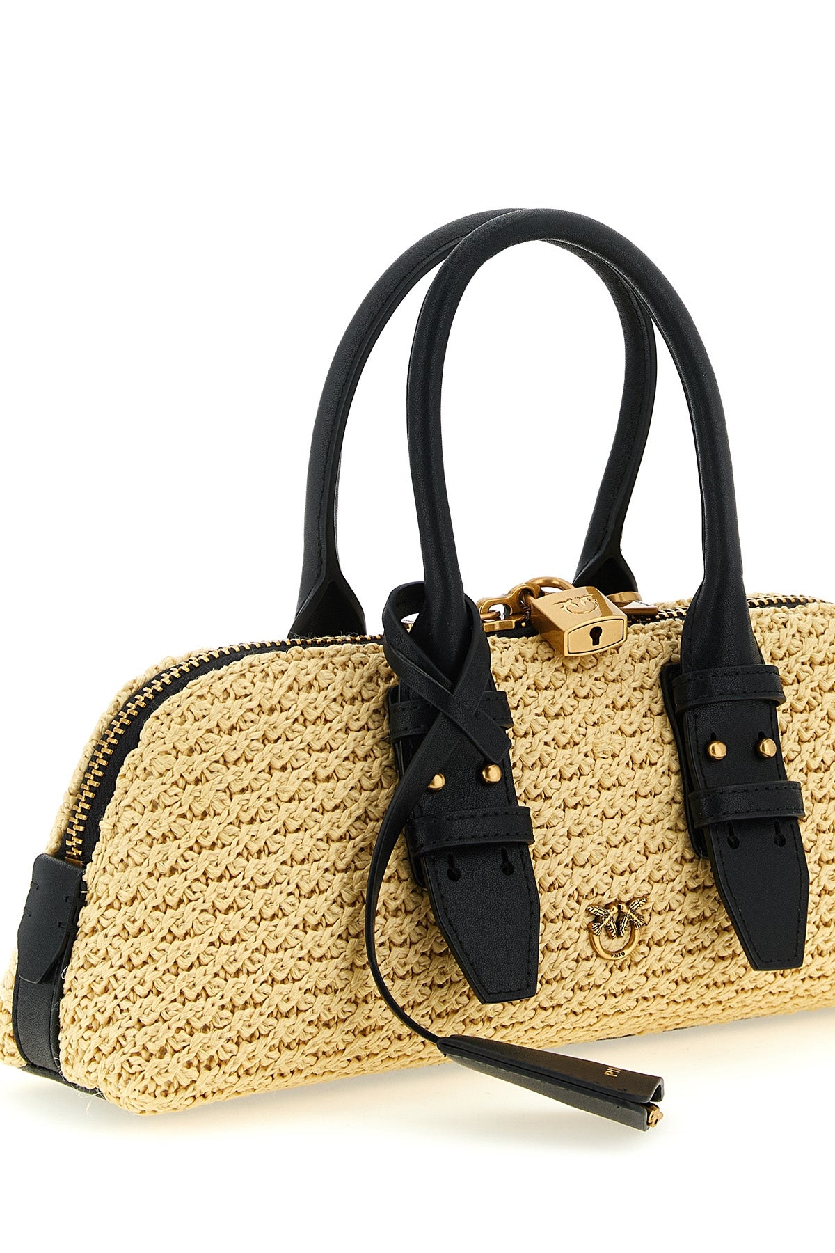 small escape horizontal woven raffia handbag